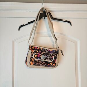 Rosetti Multicolor Crossbody Purse Animal Print Lock Adjustable‎ Tan Bag